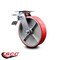 Service Caster 8 Inch Red Poly on Cast Iron Caster with Roller Bearing and Total Lock Brake SCC-TTL30S820-PUR-RS - alternate 5